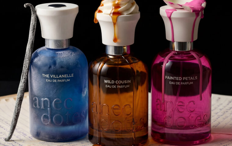 Three Anecdotes by Artists fragrance bottles.