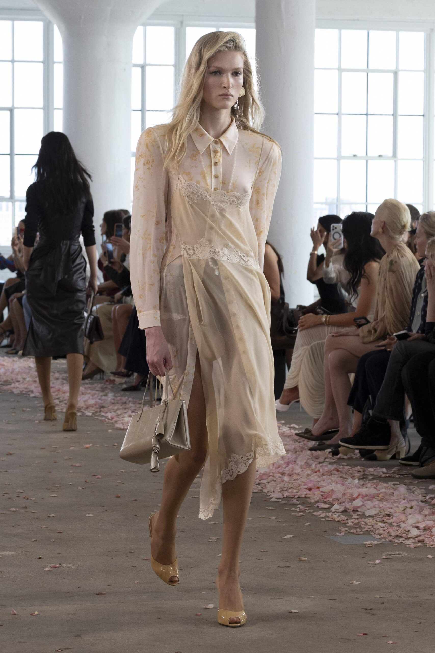 Cream lace-trimmed look from Magda Butrym’s Natalia collection