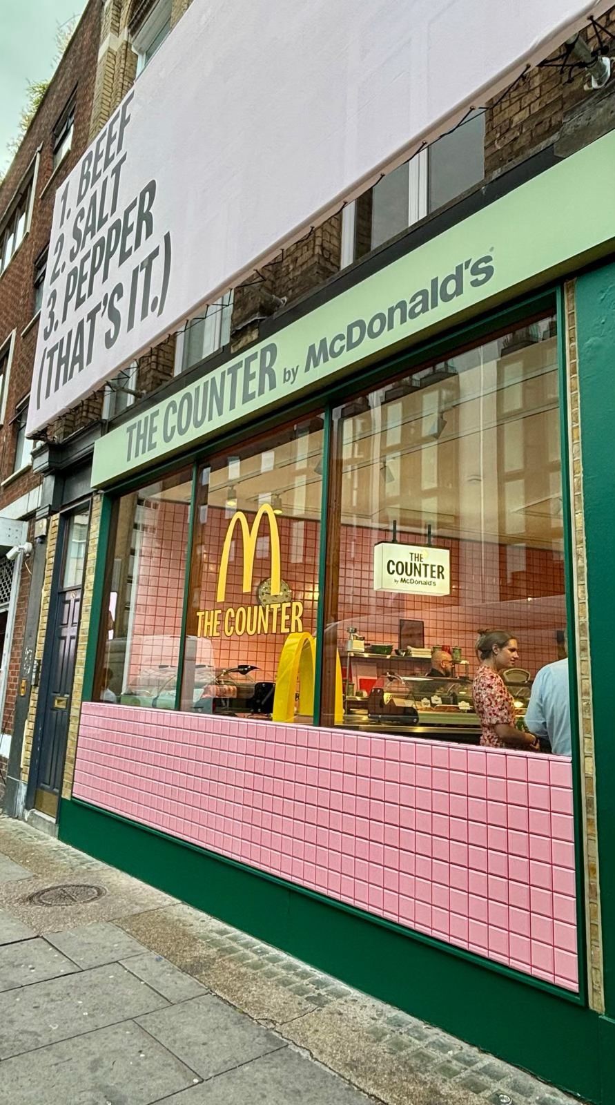 Exterior of McDonald’s The Counter pop-up in Shoreditch