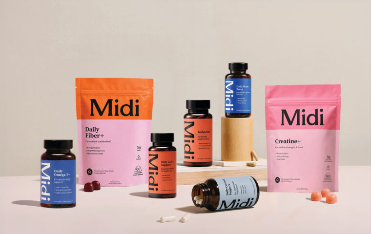 Midi Health supplement assortment.