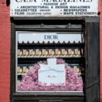 Miss Dior floral display in the window of Casa Magazines in New York