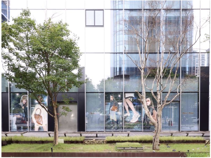 Miu Miu’s expanded Breeze Nanshan boutique in Taipei, view 1