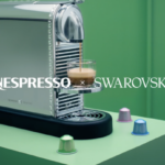 Nespresso coffee machine and capsules in the Nespresso x Swarovski holiday collaboration video