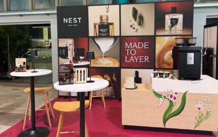 NEST New York Cardamom Latte fragrance activation with Douglas