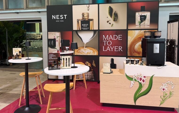 NEST New York Cardamom Latte fragrance activation with Douglas