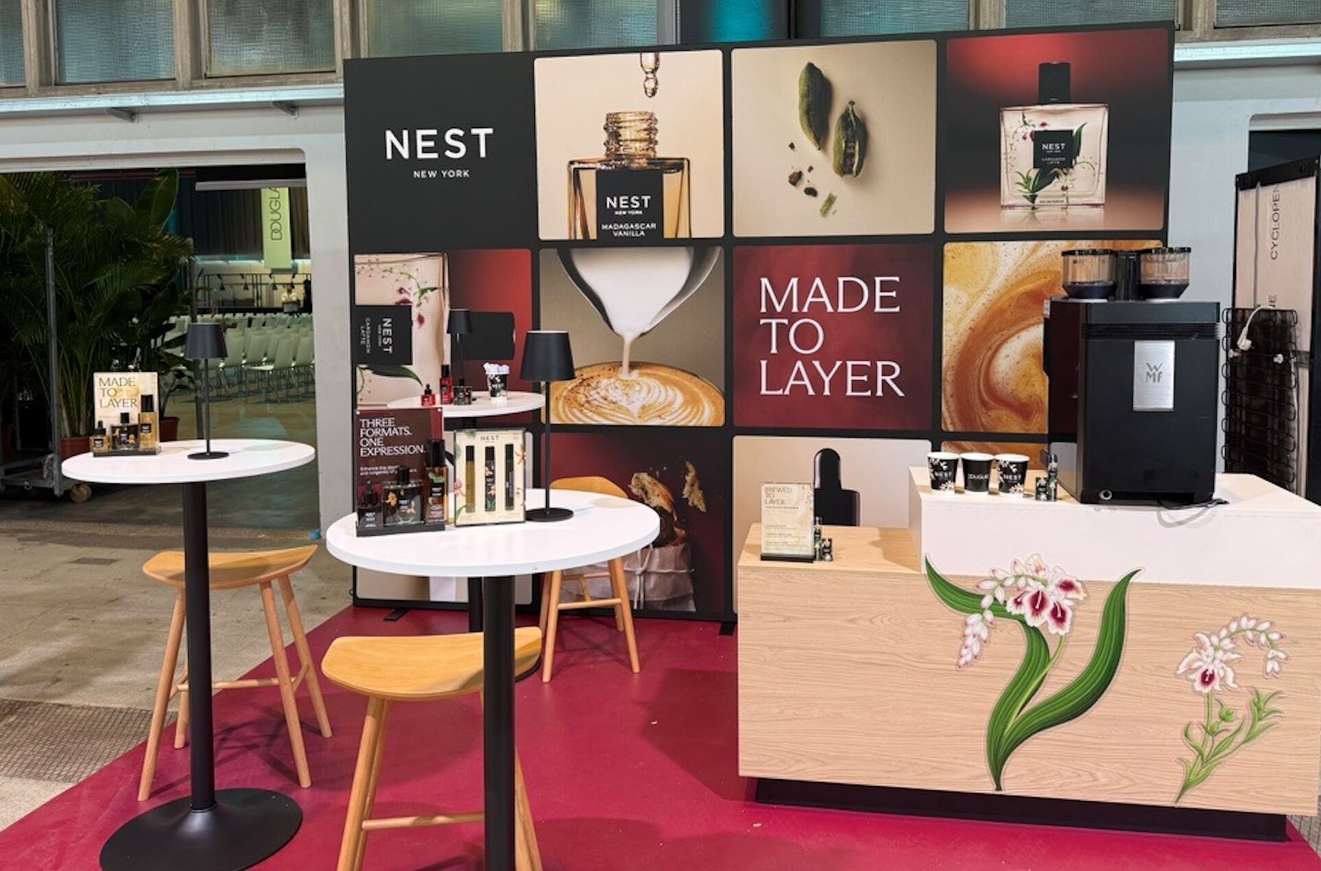NEST New York Cardamom Latte fragrance activation with Douglas