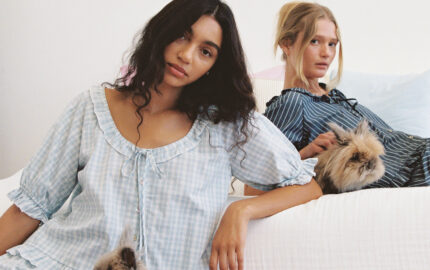 Two models wearing PS Goodnight sleepwear.