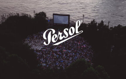 Persol video cover showing the outdoor Movies With A View audience