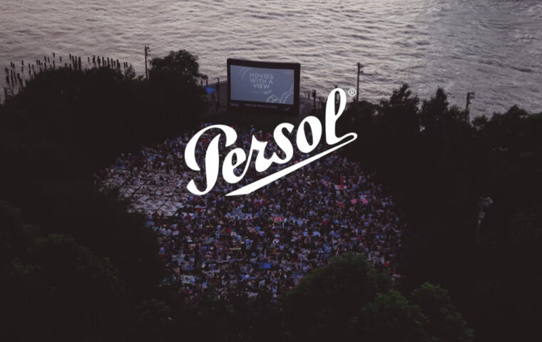 Persol video cover showing the outdoor Movies With A View audience