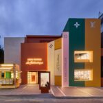 Louis Vuitton La Bibliothèque library-themed Dosan store exterior in Seoul