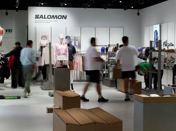 Shoppers inside the new Salomon store at Liverpool ONE