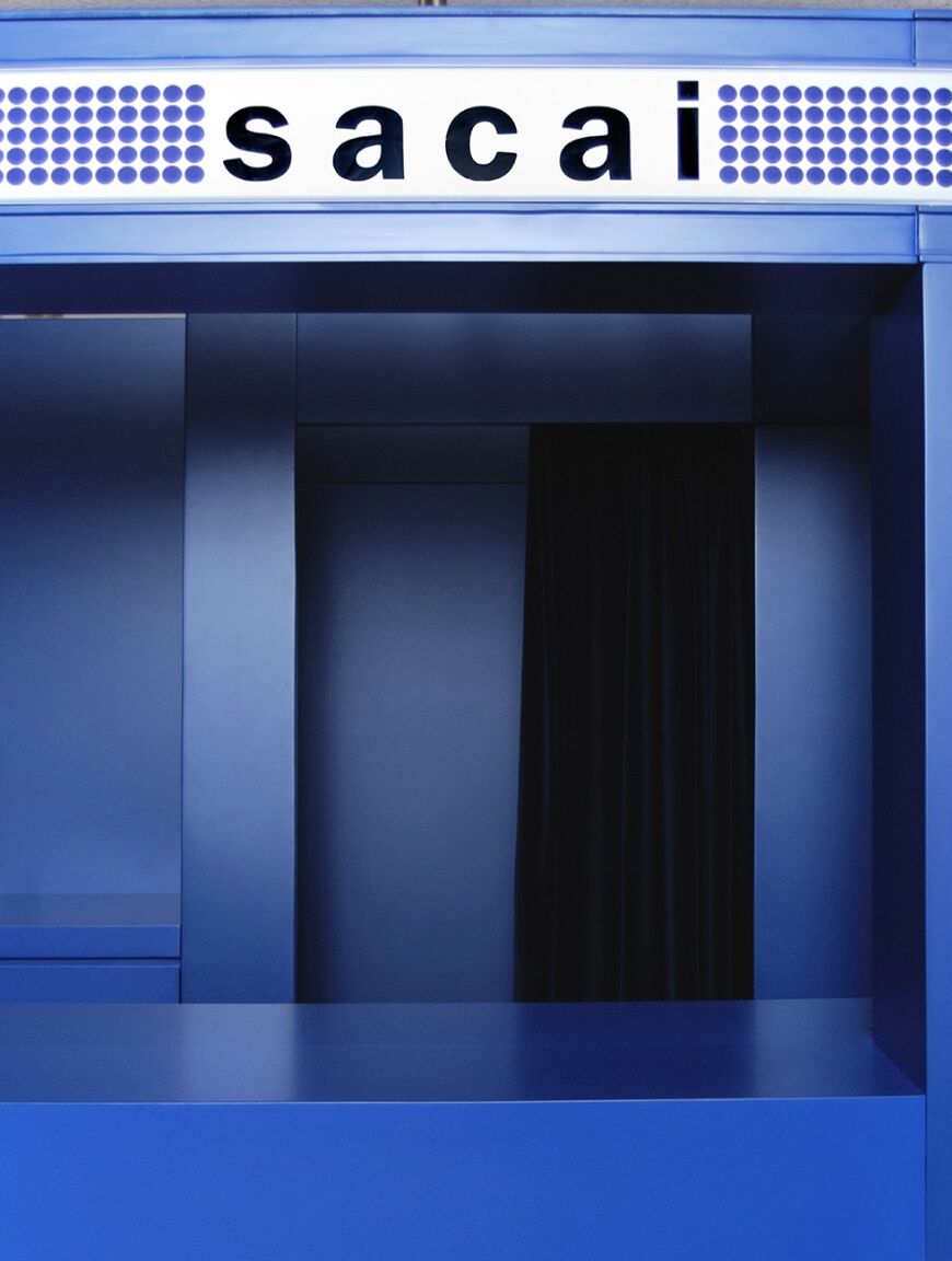 sacai signage at Le Bon Marché
