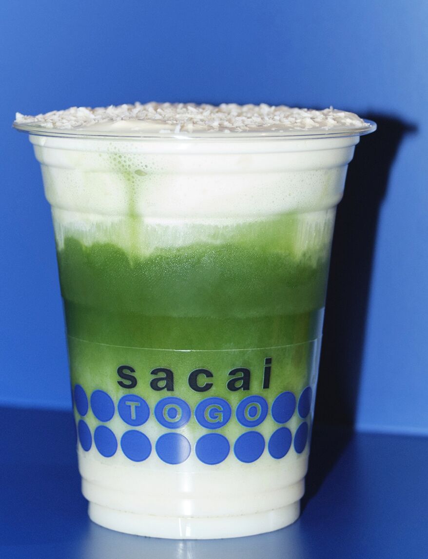 Matcha drink at sacai TO GO