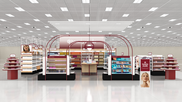 Rendering of the Target Beauty Studio prestige beauty destination inside a Target store