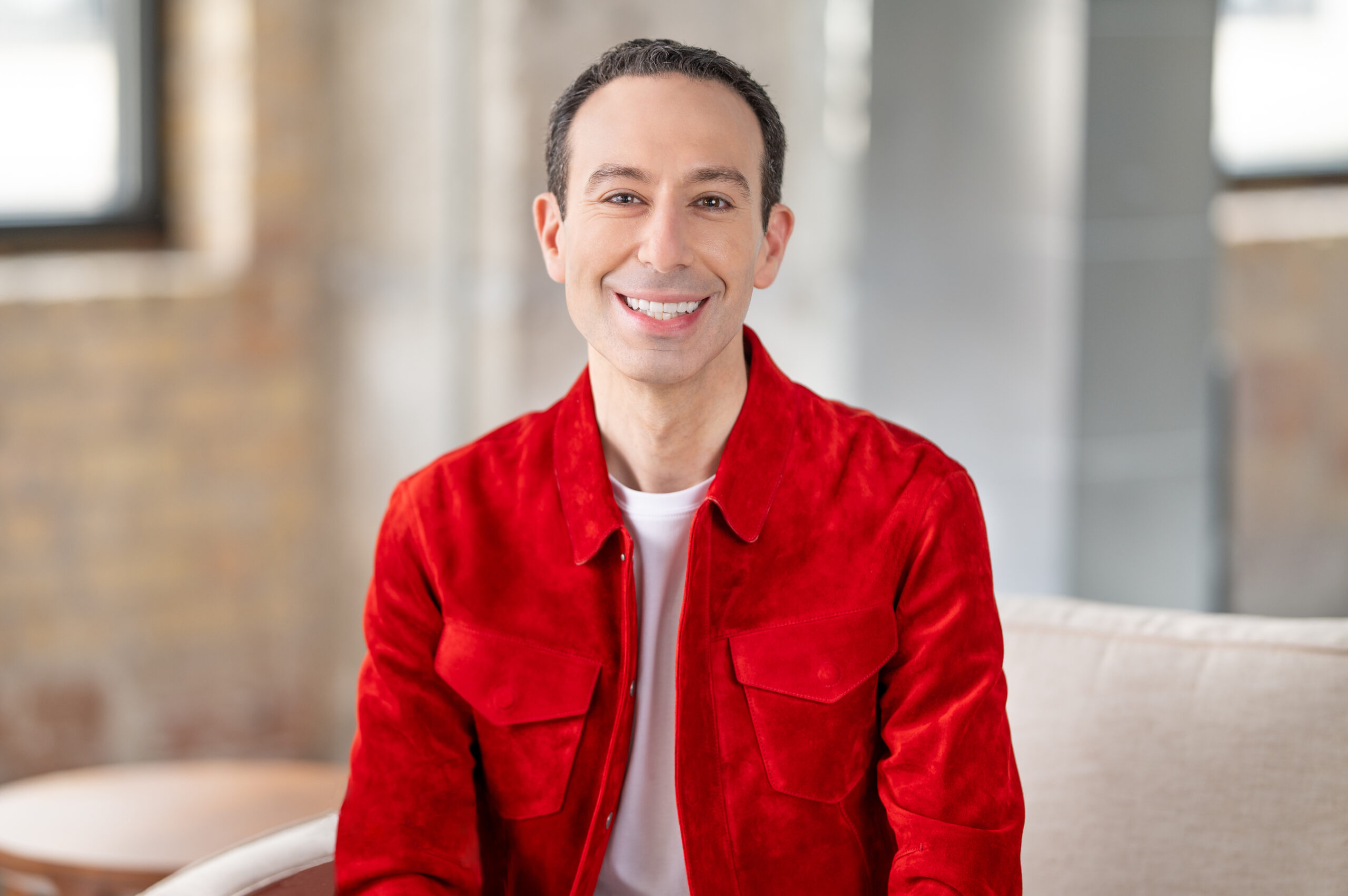 Mark Weinstein in a red shirt.