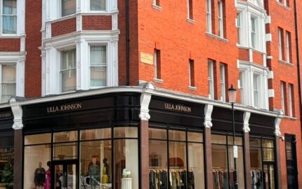 Exterior of Ulla Johnson’s first international flagship at 150 Sloane Street in London