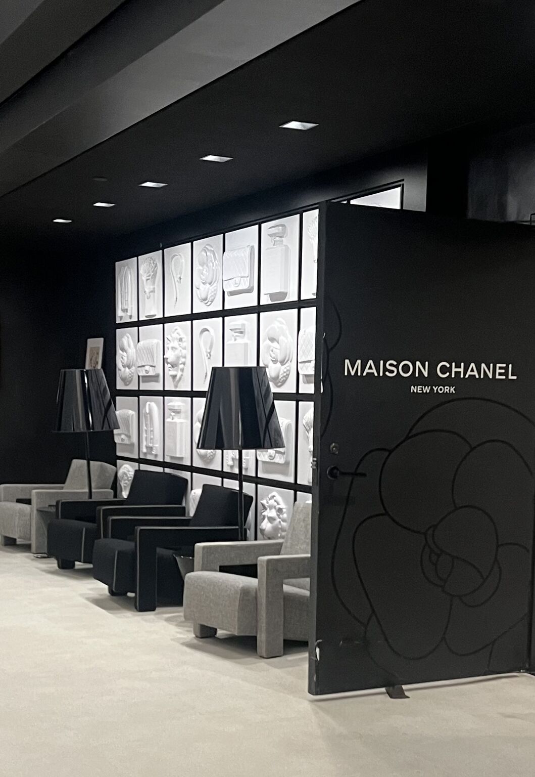 Maison CHANEL event seating and backdrop