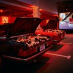 Valentino Beauty Vendetta installation at its London Soho event