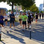 Runners on a Berlin street in Zalando's marathon campaign video cover