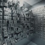 Interior of the 12_things Hackney Road perfume store lined with reclaimed metal vault drawers