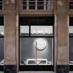 Acne Paper Palais Royal facade displaying A Measure of the Moon in Paris