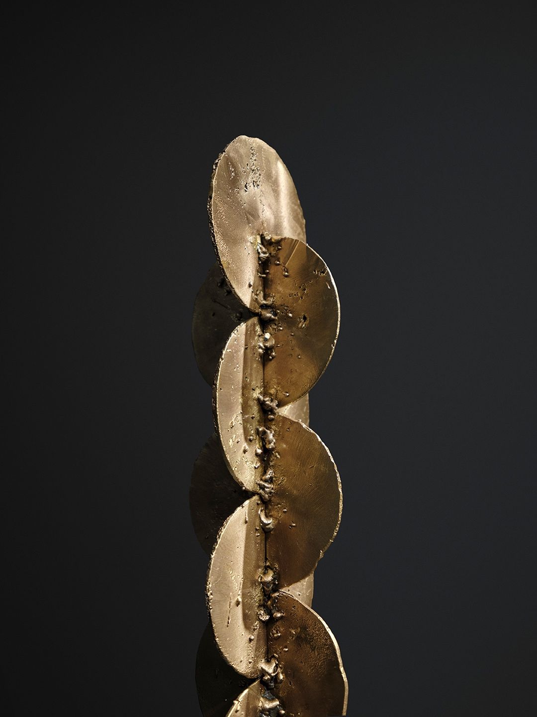 Detail of overlapping rounded sculptural forms by Nifemi Marcus-Bello