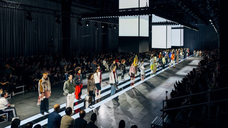 adidas runway presentation in an industrial event space