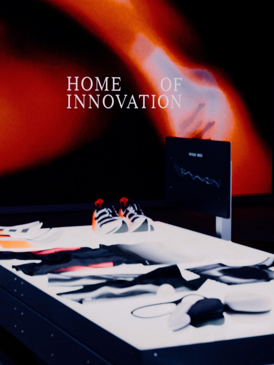 adidas product display at a Home of Innovation presentation