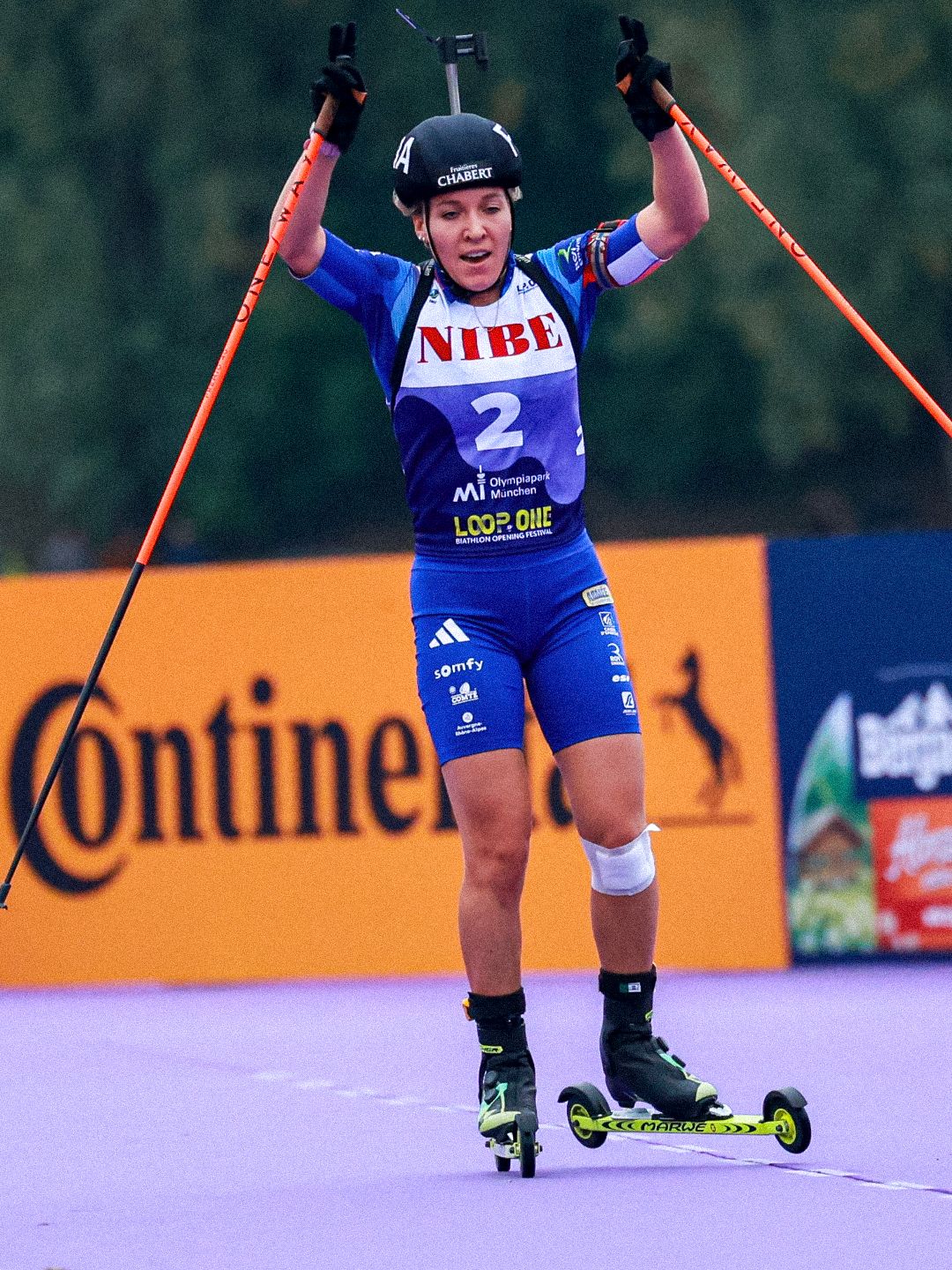Biathlon athlete in the adidas partnership photo series; image date unconfirmed