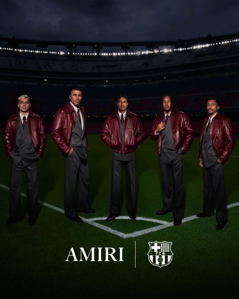 FC Barcelona players in AMIRI formalwear campaign