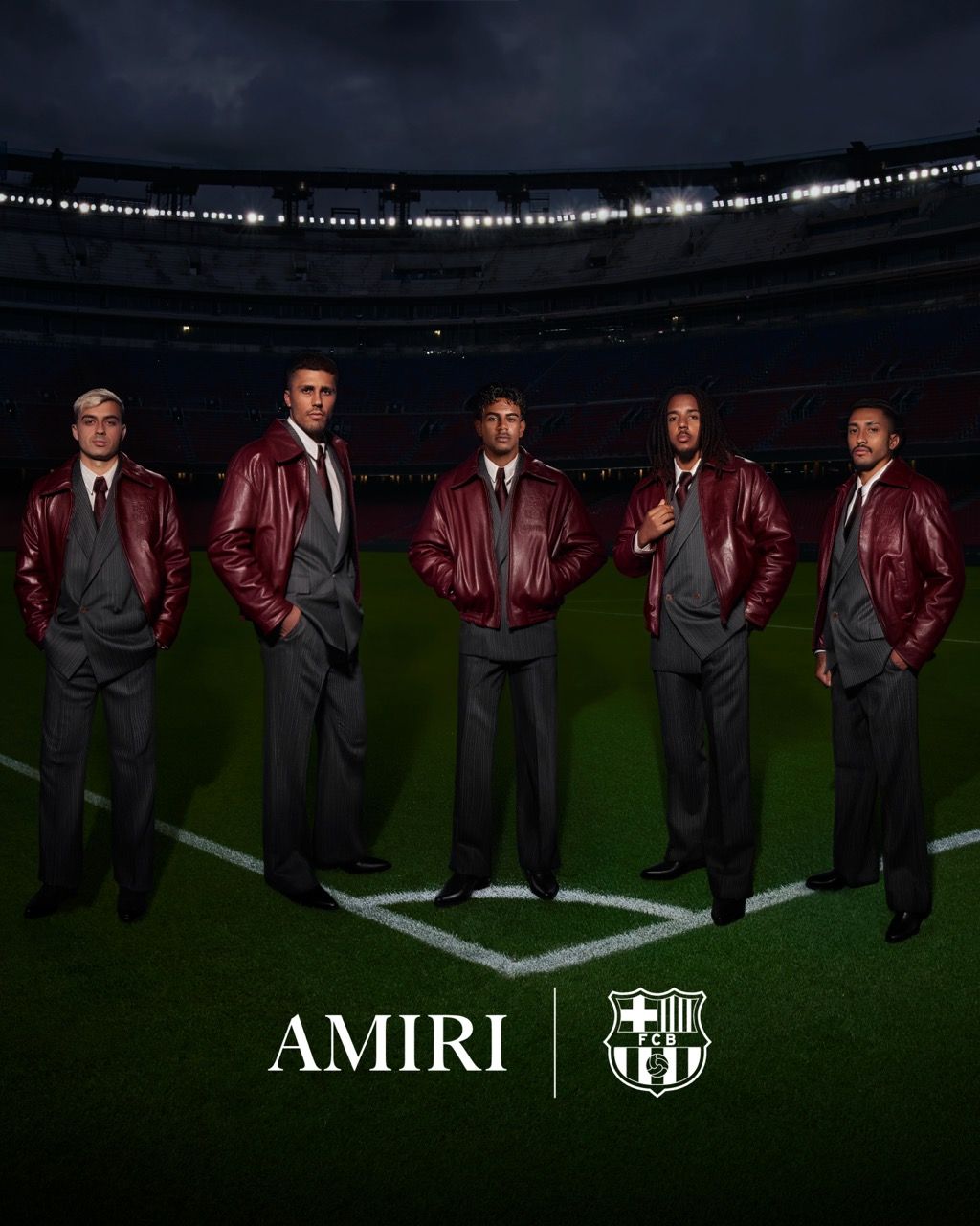 FC Barcelona players in AMIRI formalwear campaign