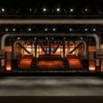View from the stage toward the seating at Apple Music Hall inside Battersea Power Station