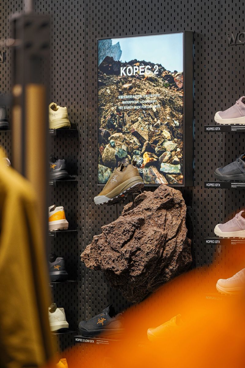 Outdoor product imagery and textured display detail