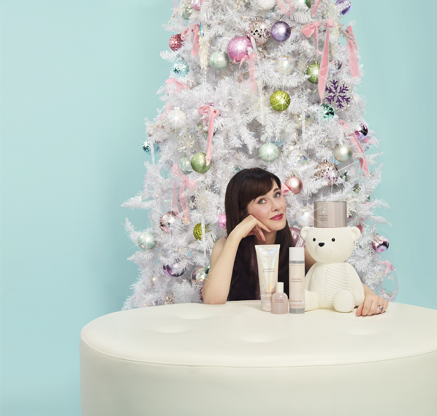 Zooey Deschanel in the official Bath and Body Works Season of Wonder campaign