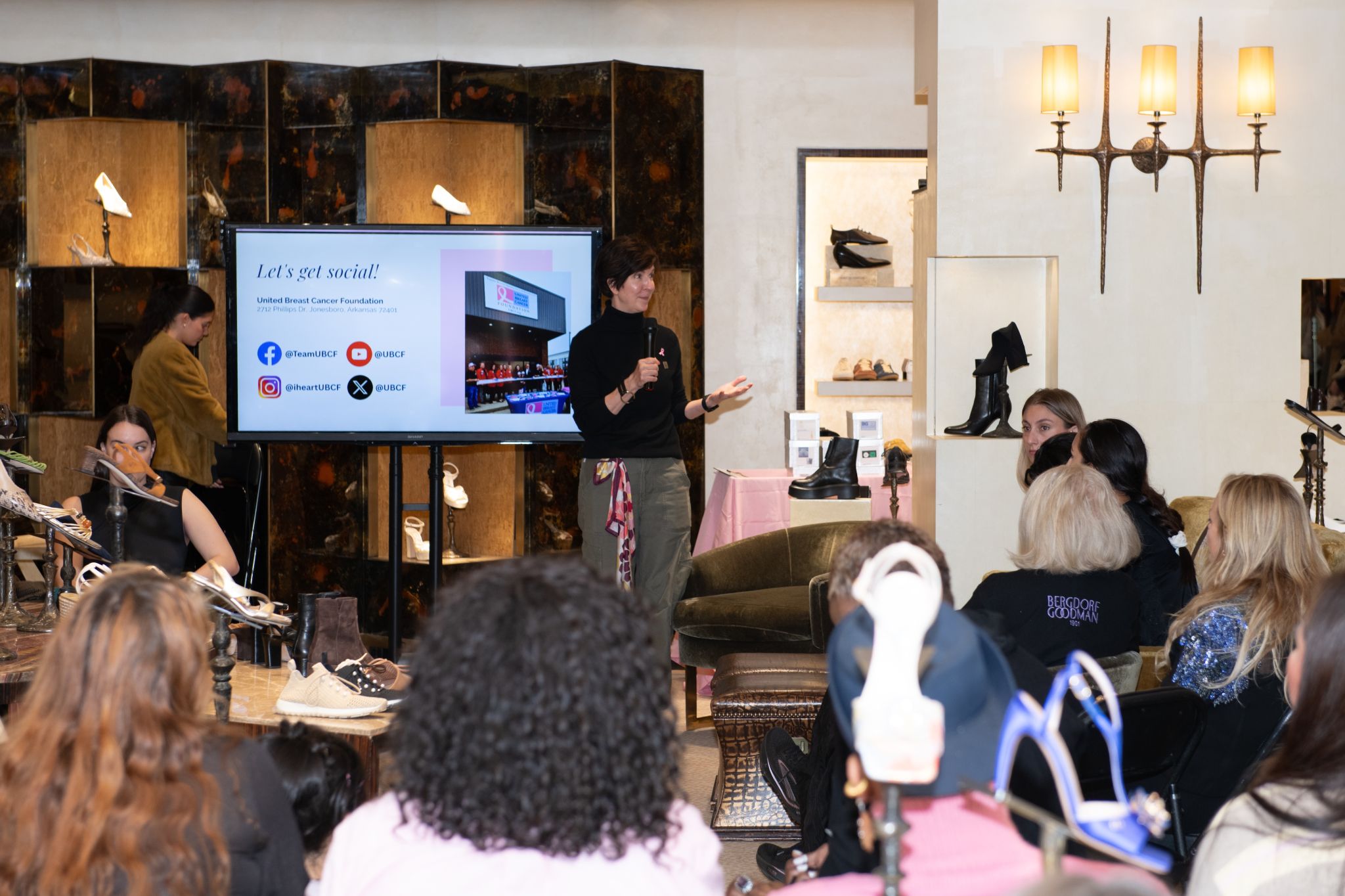 United Breast Cancer Foundation educational presentation at Bergdorf Goodman