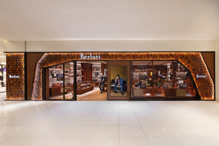 Berluti Nagoya Mitsukoshi boutique facade on the department store floor