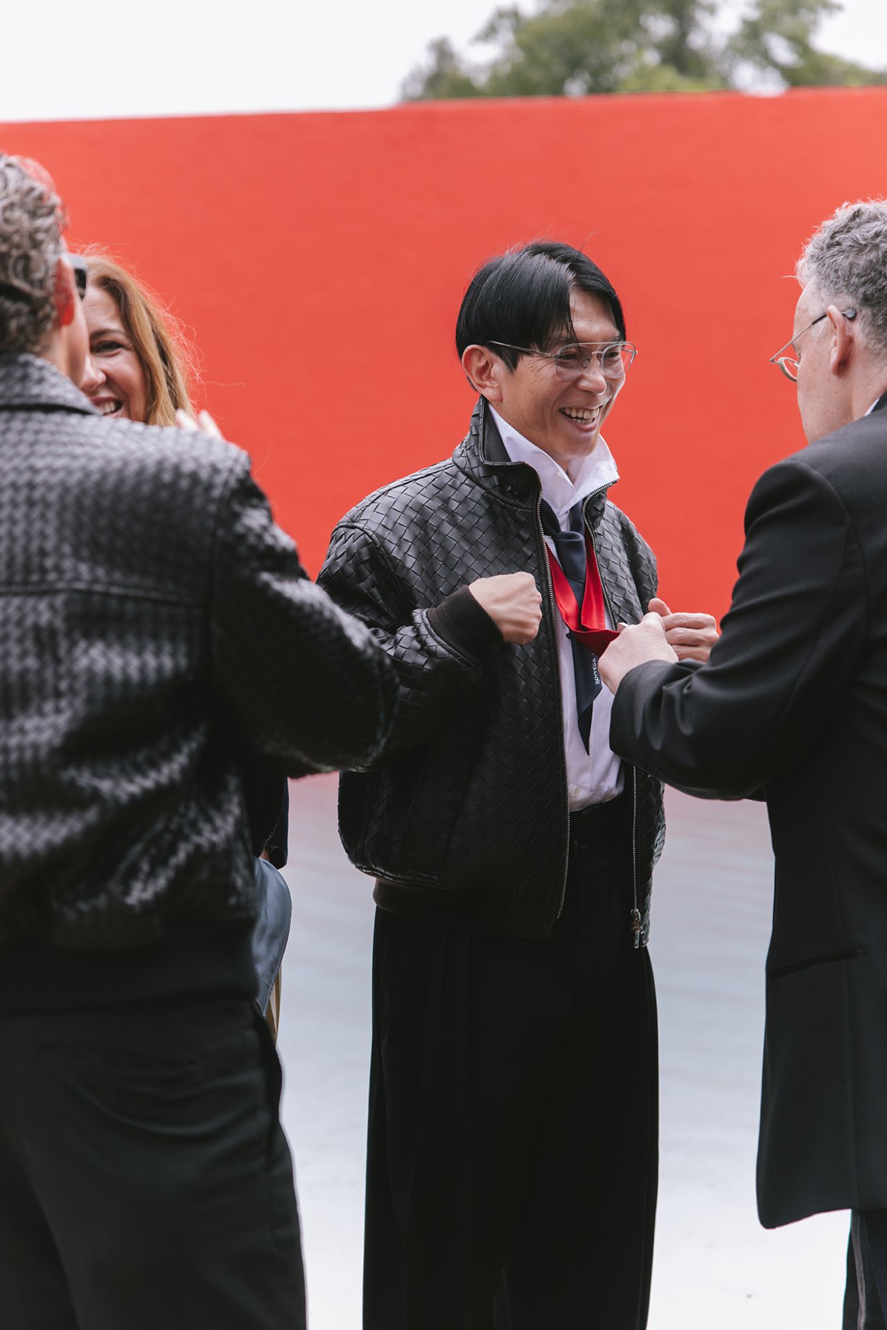 Guests conversing at the inaugural Barragán Prize event