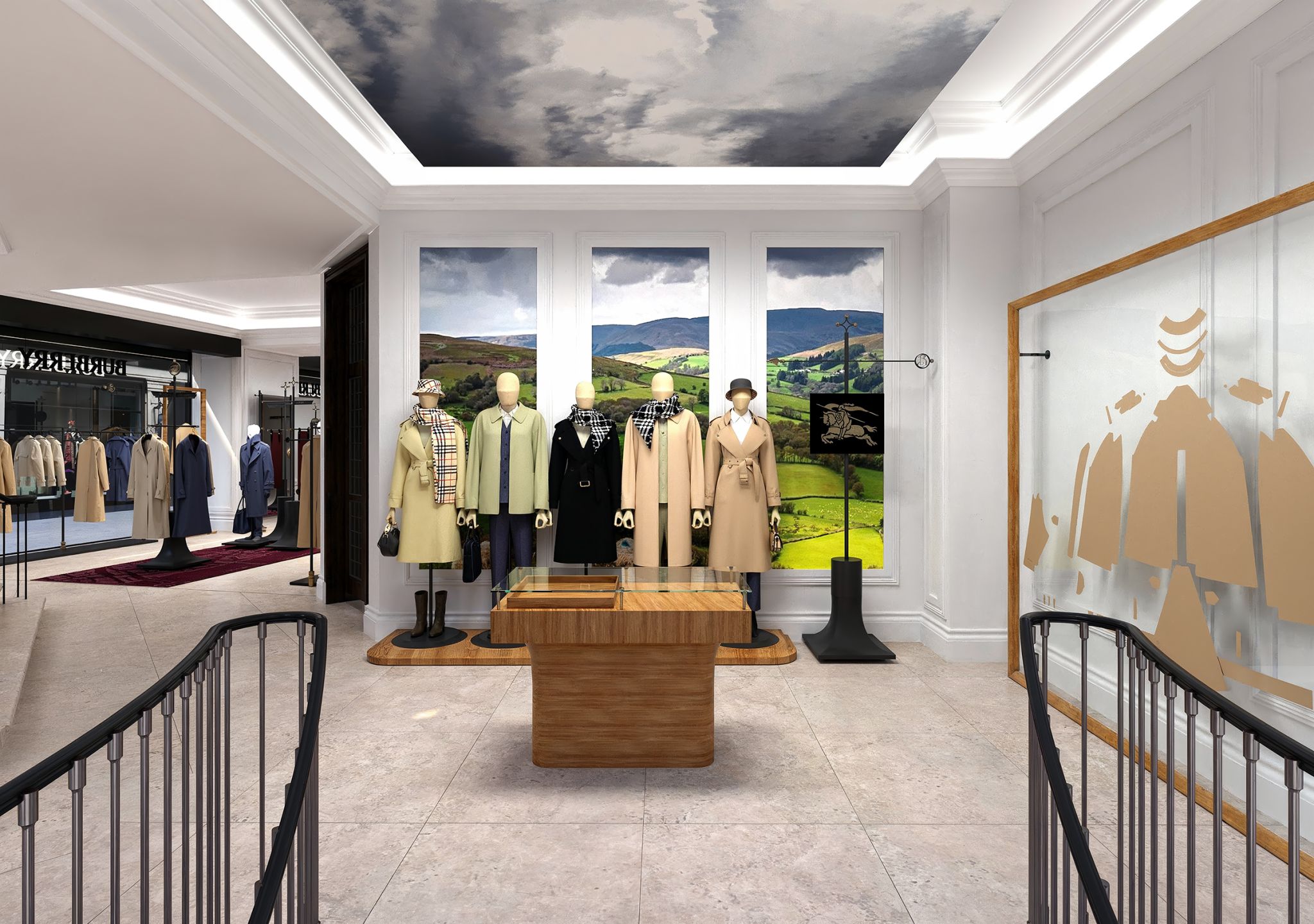 Proposed Burberry House clothing display