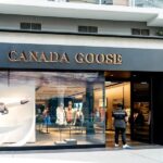 Canada Goose storefront shown with the company's commerce migration announcement; illustrative image