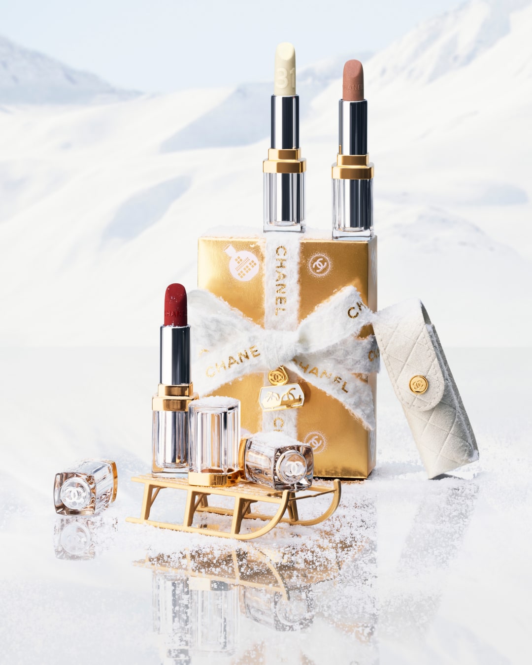 CHANEL 31 Le Rouge lip colors and holiday gift packaging