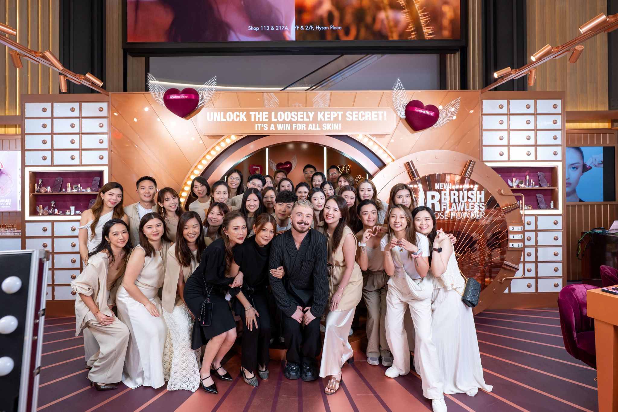 Guests at Charlotte Tilbury’s House of Airbrush Flawless pop-up in Hong Kong