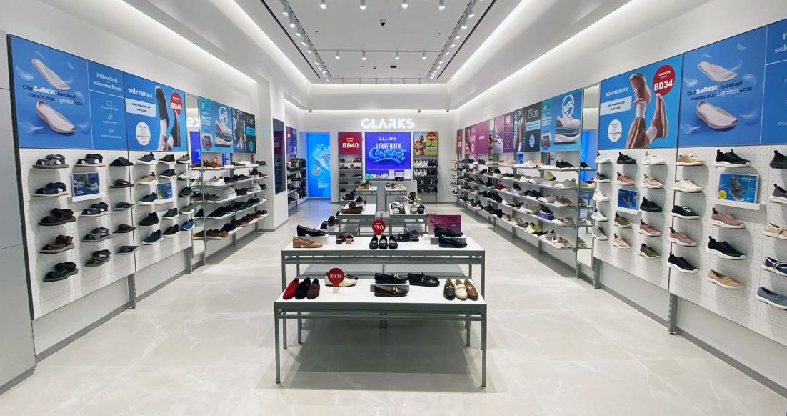 Interior of the new Clarks Bahrain store