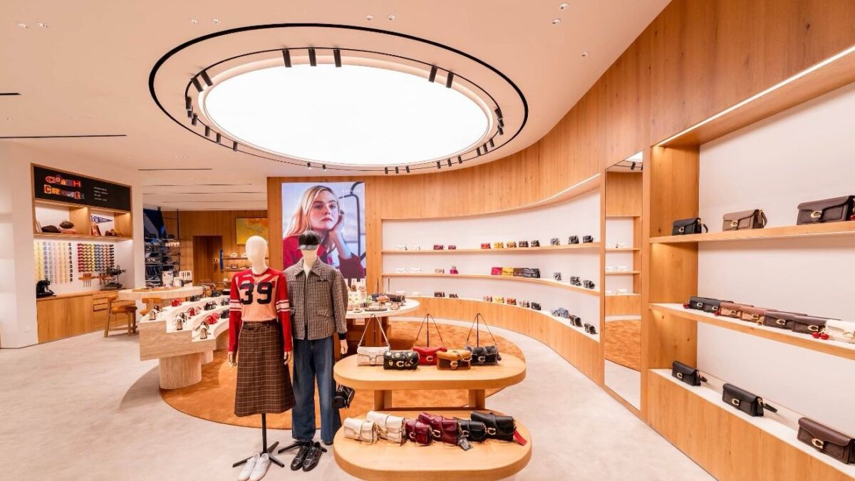 Interior of the Coach Chengdu IFS flagship store