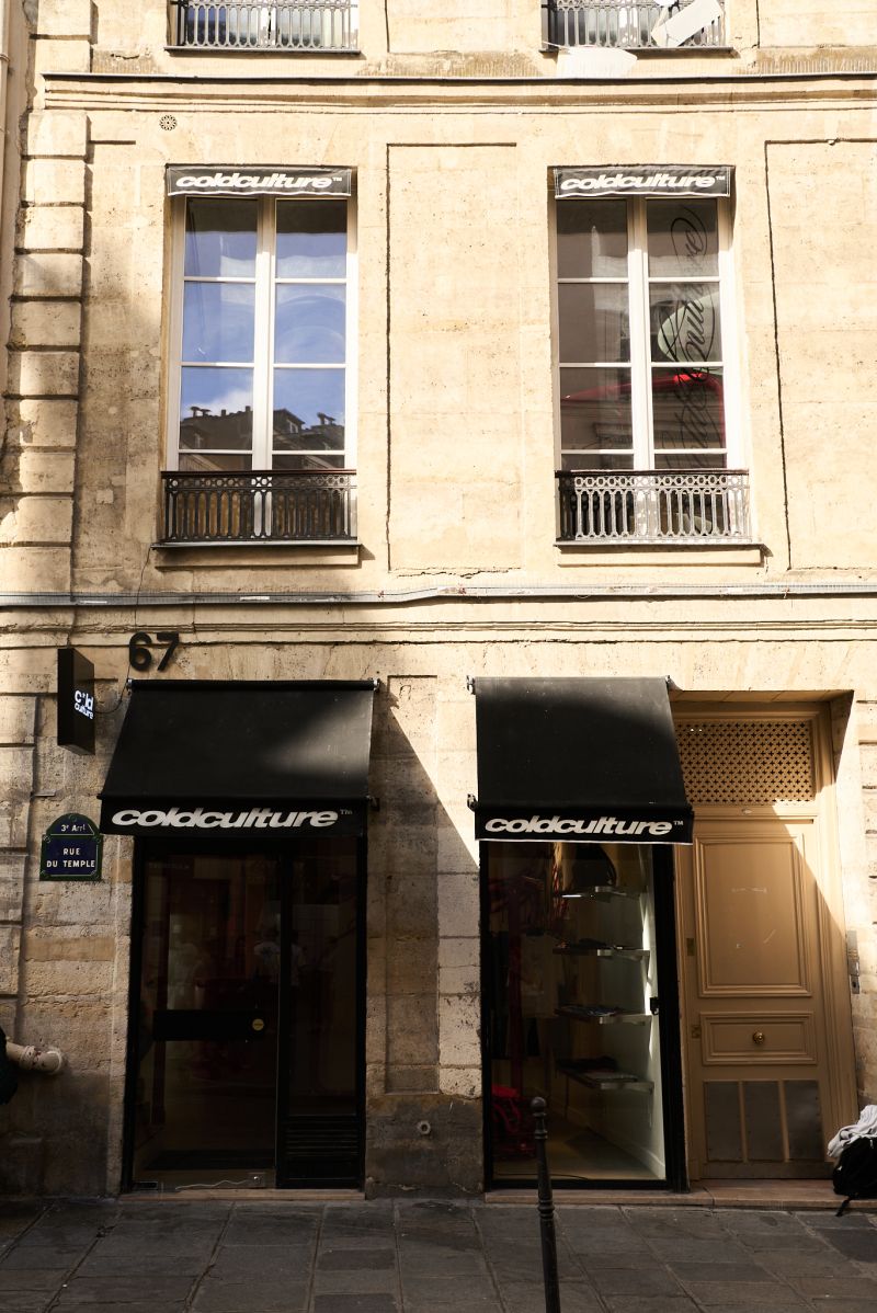 Cold Culture Paris store exterior and entrance