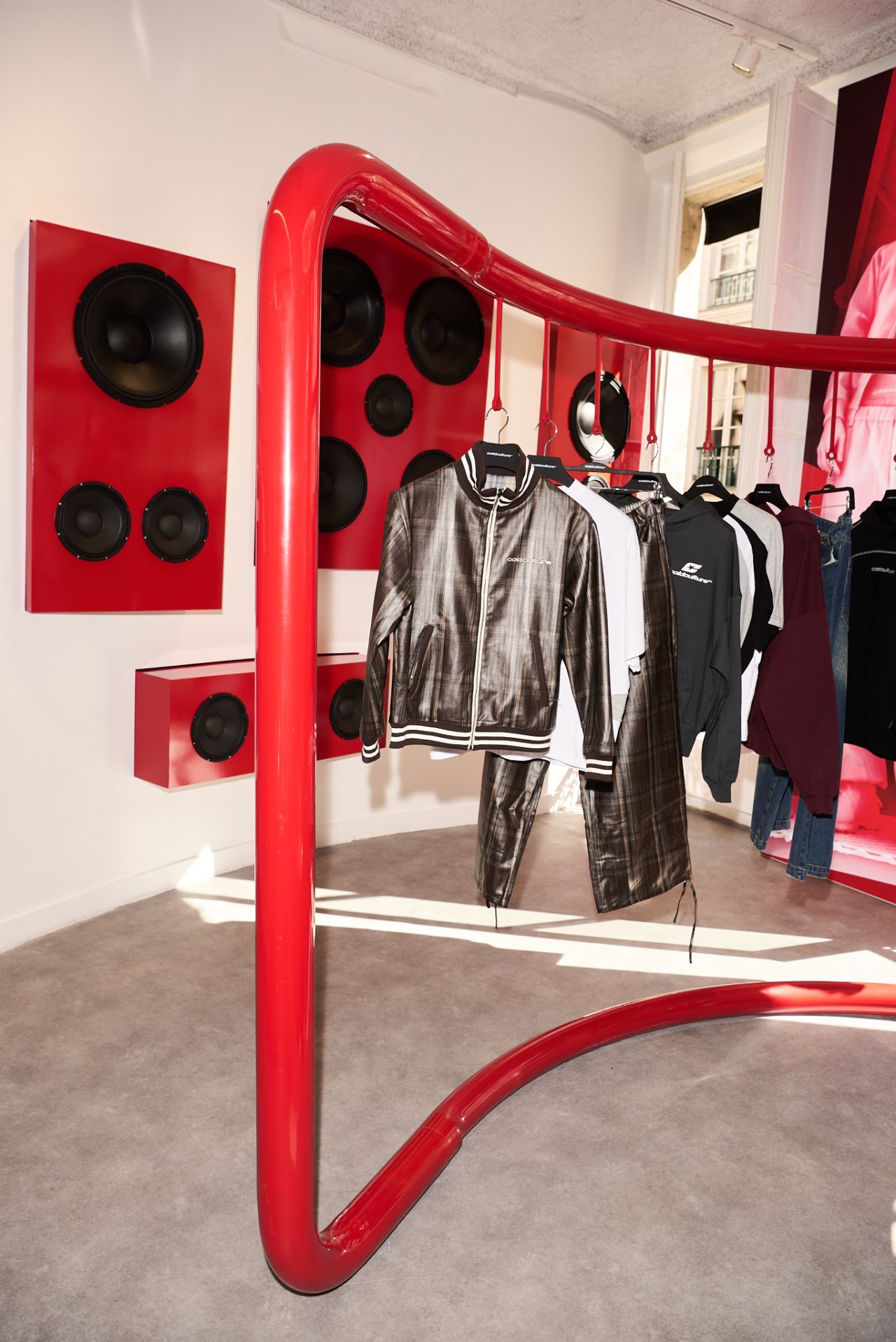 Cold Culture merchandise displayed at the Le Marais store