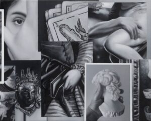 Grayscale image composition by Alain Urrutia for ABIAPUNTUA.