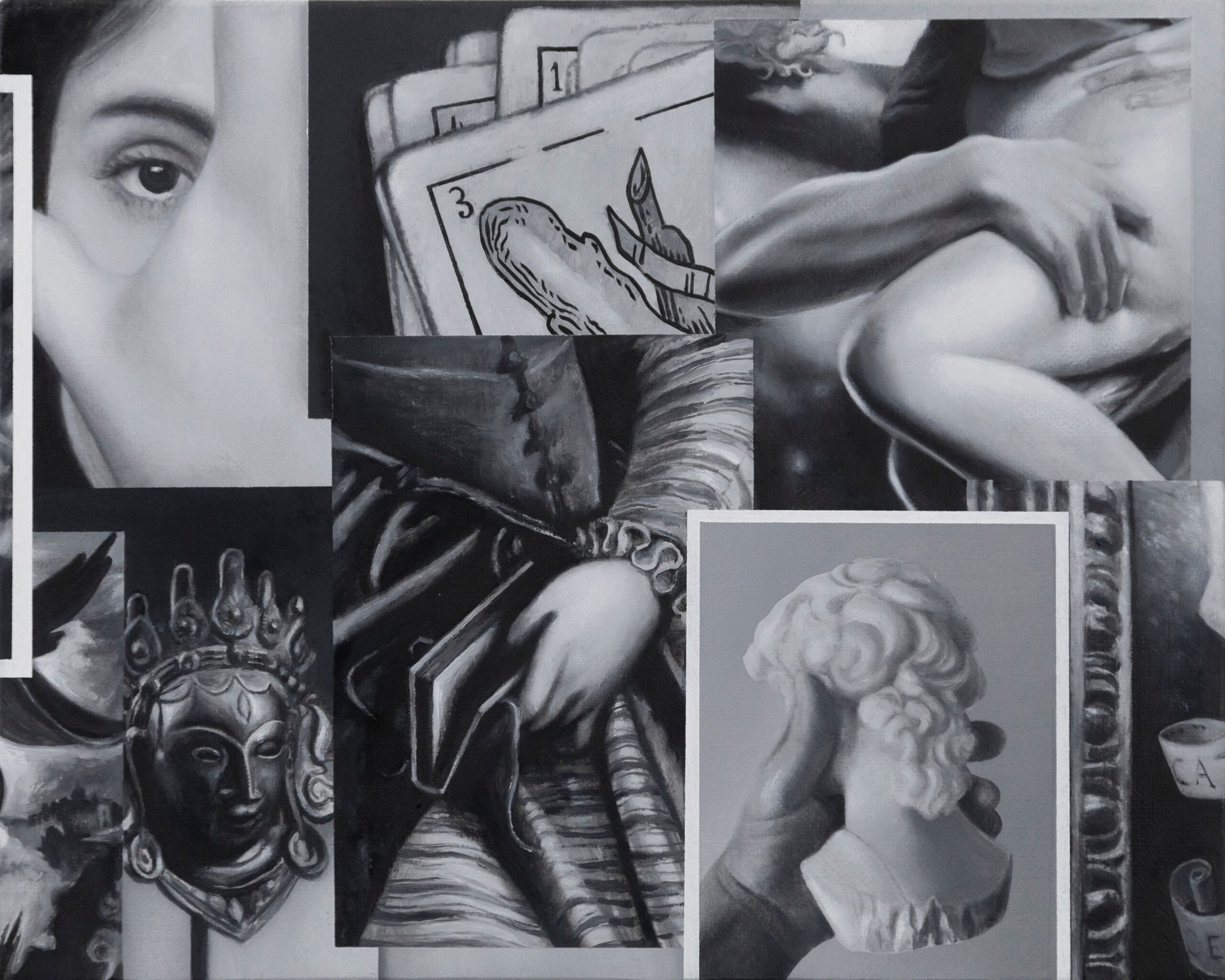 Grayscale image composition by Alain Urrutia for ABIAPUNTUA.