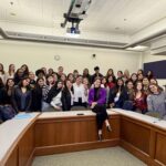 Kory Marchisotto with students in a Berkeley lecture room