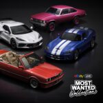eBay Most Wanted Collection promotional montage of four gaming-inspired cars