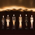Archive looks displayed for Etro’s anniversary event